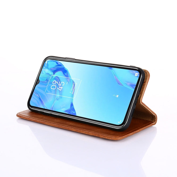 For Alcatel Axel/Lumos Non-Magnetic Retro Texture Leather Phone Case