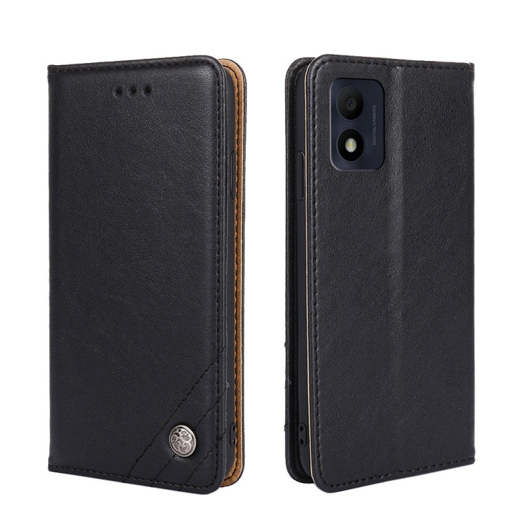 For Alcatel 1B 2022 Non-Magnetic Retro Texture Leather Phone Case