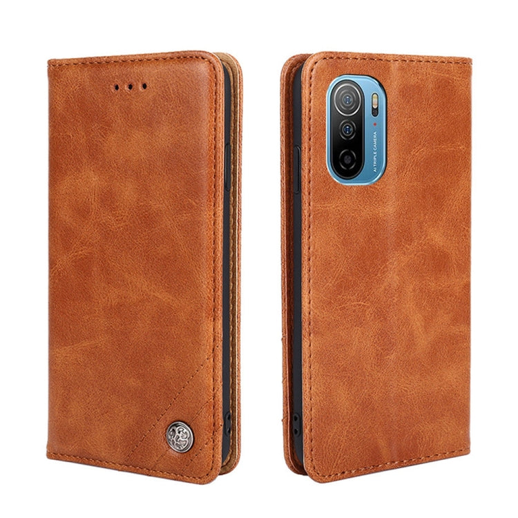 For Ulefone Note13P Non-Magnetic Retro Texture Leather Phone Case