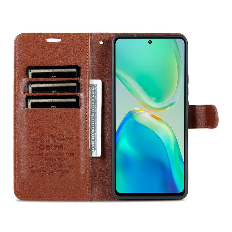 For vivo S15 AZNS Sheepskin Texture Flip Leather Phone Case