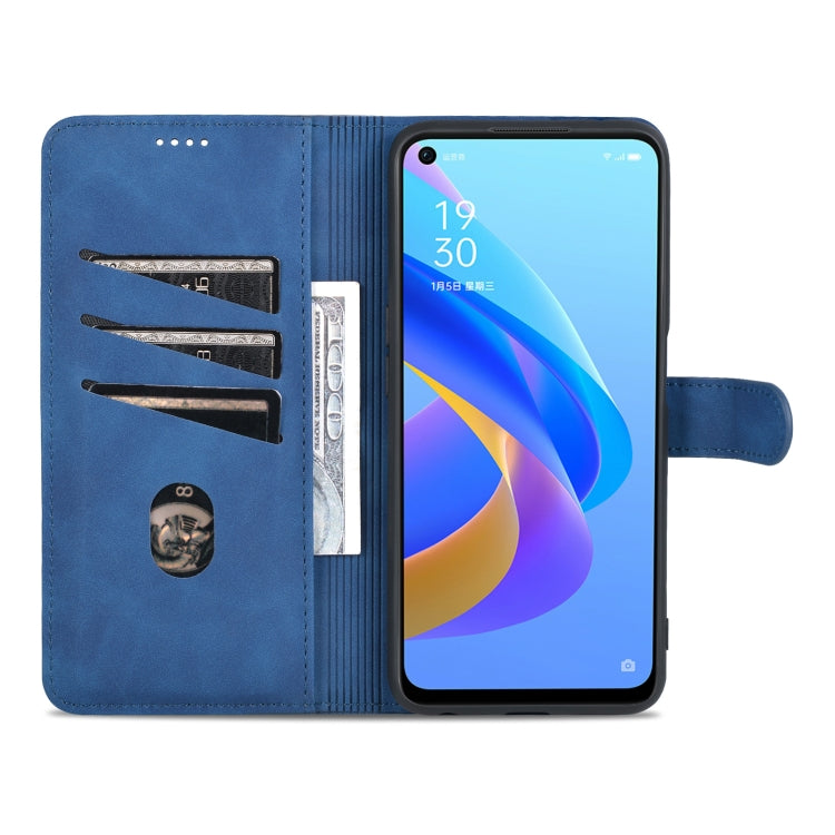 For OPPO A57 5G/Realme Q5i/Realme V23 AZNS Skin Feel Calf Texture Flip Leather Phone Case