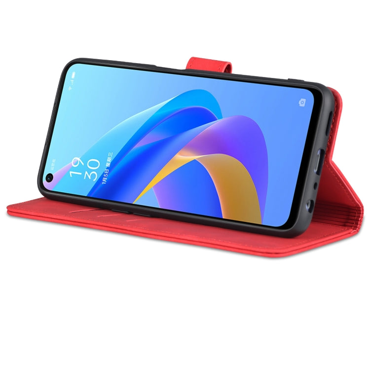 For OPPO A57 5G/Realme Q5i/Realme V23 AZNS Skin Feel Calf Texture Flip Leather Phone Case