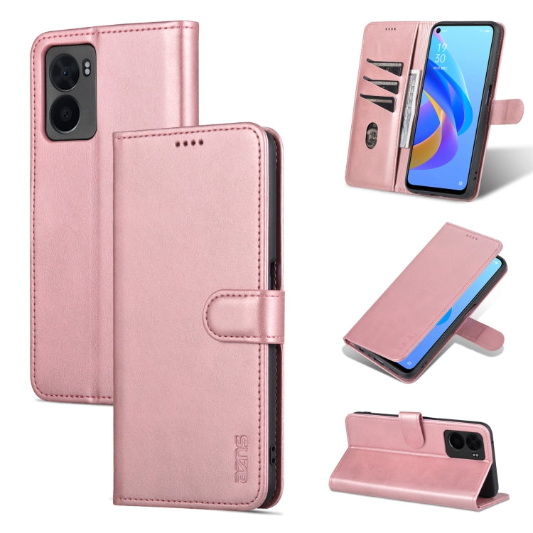 For OPPO A57 5G/Realme Q5i/Realme V23 AZNS Skin Feel Calf Texture Flip Leather Phone Case