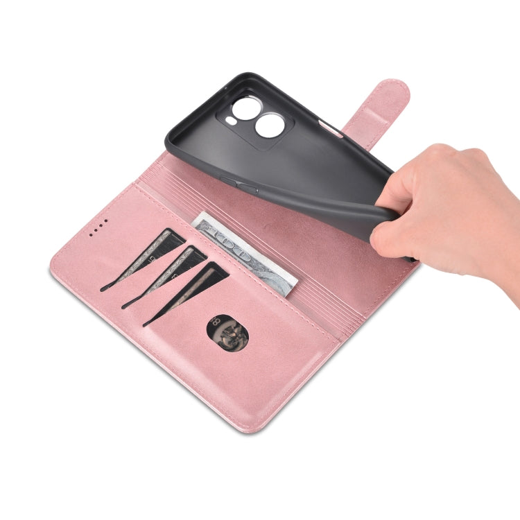 For OPPO A57 5G/Realme Q5i/Realme V23 AZNS Skin Feel Calf Texture Flip Leather Phone Case