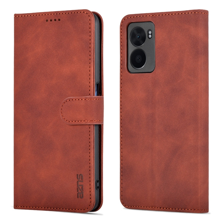 For OPPO A57 5G/Realme Q5i/Realme V23 AZNS Skin Feel Calf Texture Flip Leather Phone Case