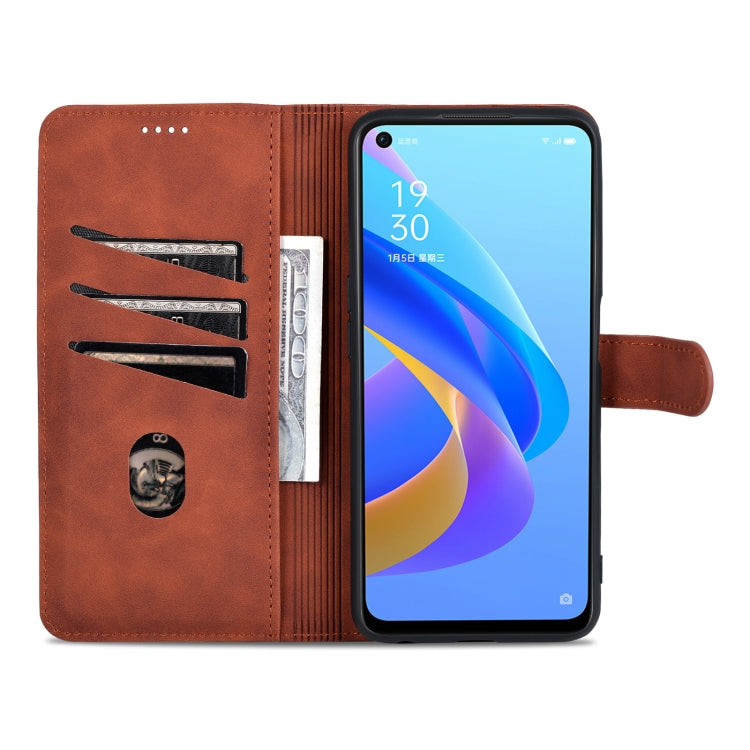 For OPPO A57 5G/Realme Q5i/Realme V23 AZNS Skin Feel Calf Texture Flip Leather Phone Case