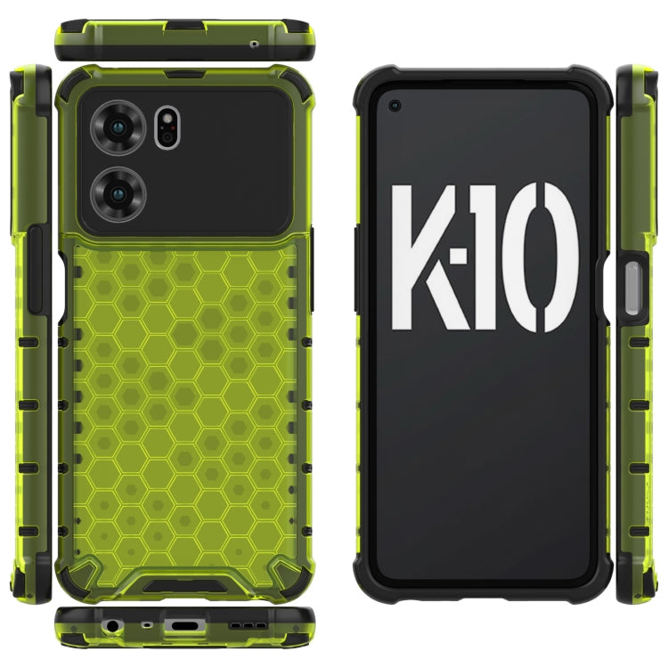 For OPPO K10 5G China Shockproof Honeycomb PC + TPU Phone Case