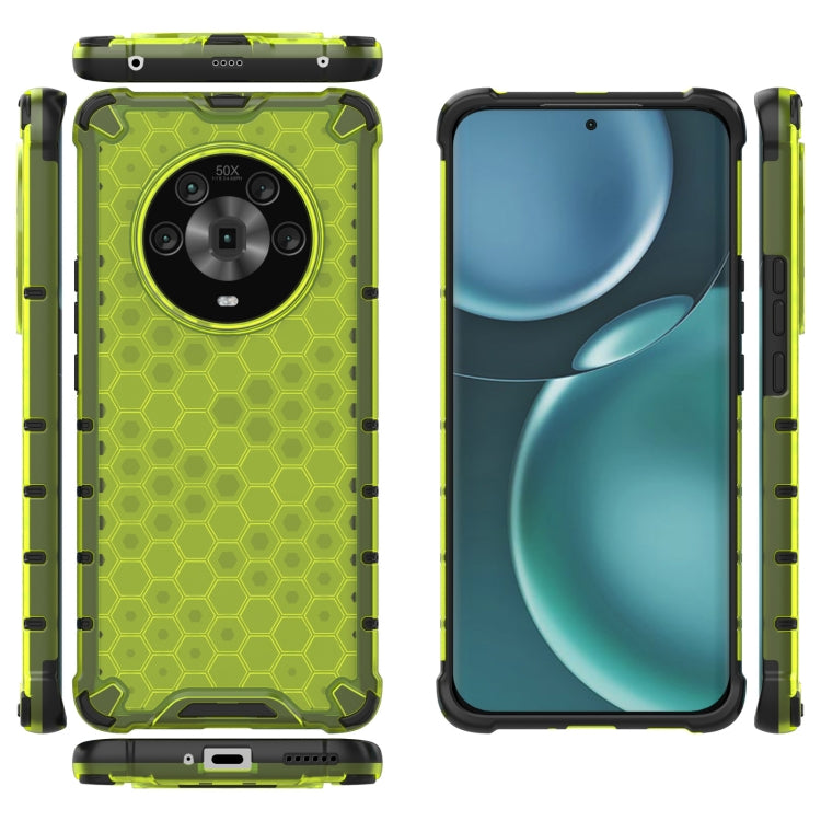 For Honor Magic4 Shockproof Honeycomb PC + TPU Phone Case