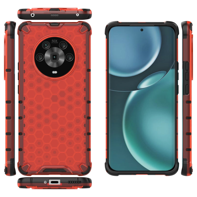 For Honor Magic4 Shockproof Honeycomb PC + TPU Phone Case