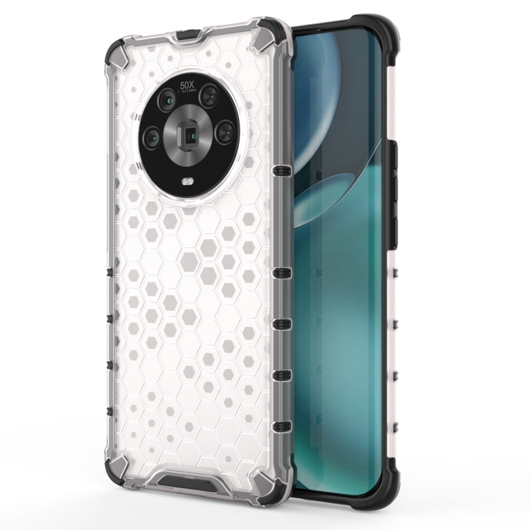 For Honor Magic4 Shockproof Honeycomb PC + TPU Phone Case