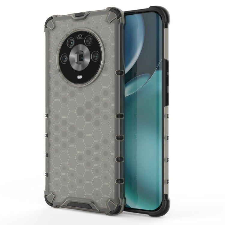 For Honor Magic4 Shockproof Honeycomb PC + TPU Phone Case