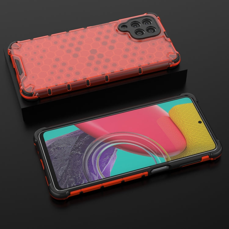For Samsung Galaxy M53 5G Shockproof Honeycomb PC + TPU Phone Case