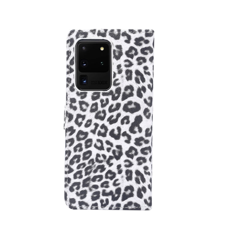 For Galaxy S20 Ultra Leopard Pattern Horizontal Flip Leather Case with Holder & Card Slots