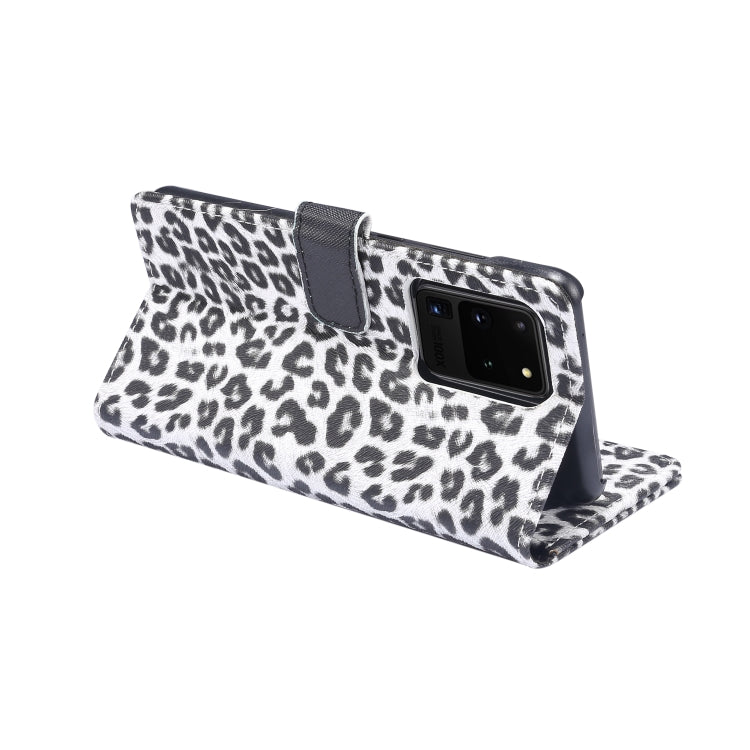 For Galaxy S20 Ultra Leopard Pattern Horizontal Flip Leather Case with Holder & Card Slots