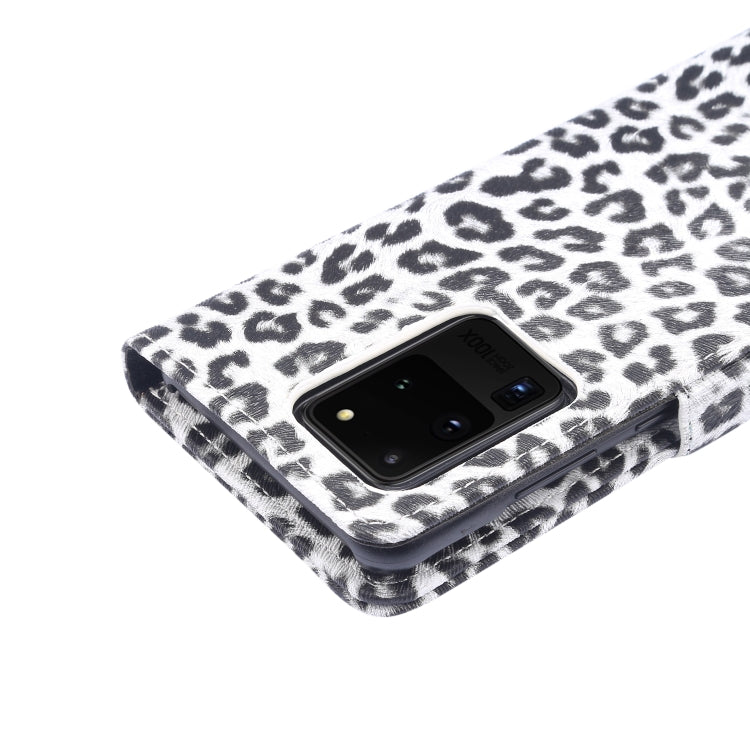 For Galaxy S20 Ultra Leopard Pattern Horizontal Flip Leather Case with Holder & Card Slots