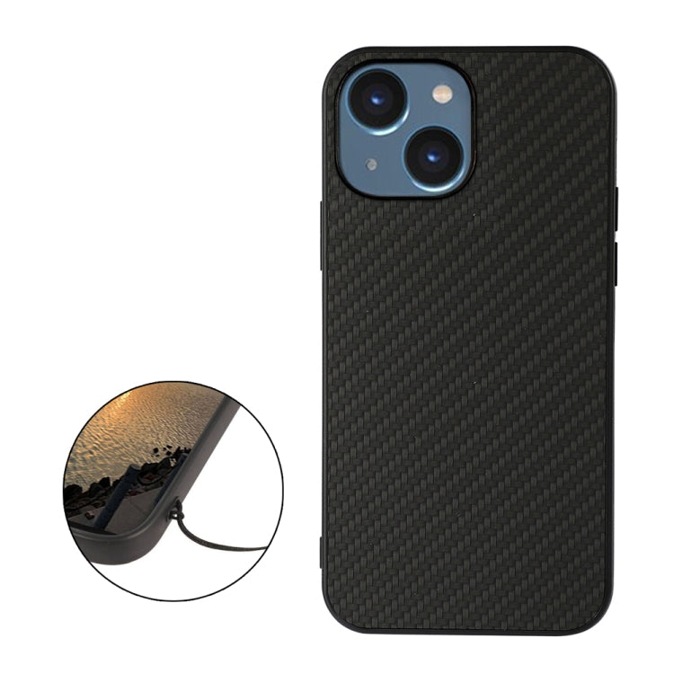 For iPhone 14 Carbon Fiber Texture Phone Case