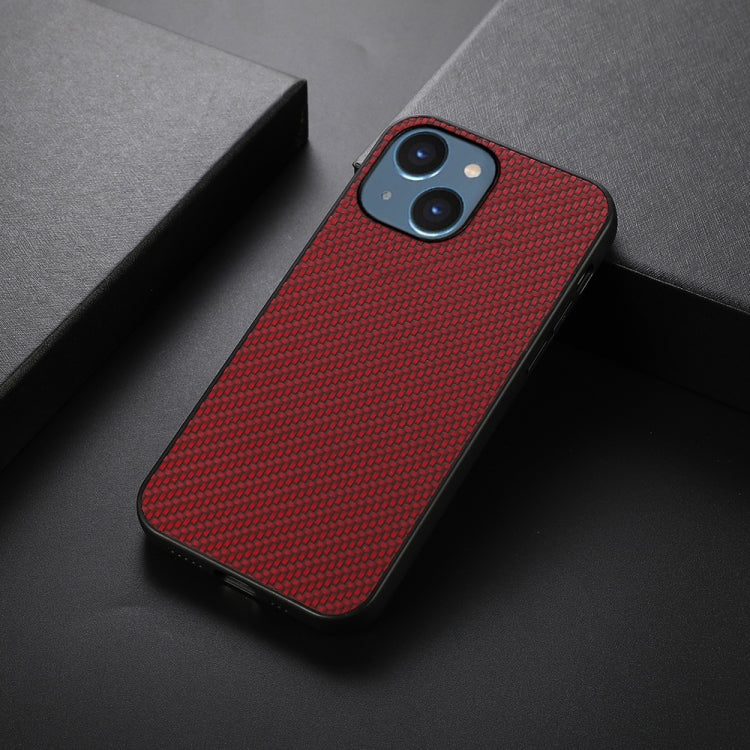 For iPhone 14 Carbon Fiber Texture Phone Case