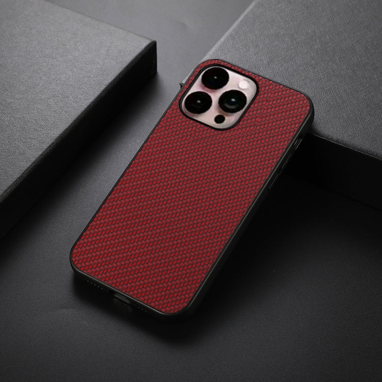 For iPhone 14 Pro Max Carbon Fiber Texture Phone Case