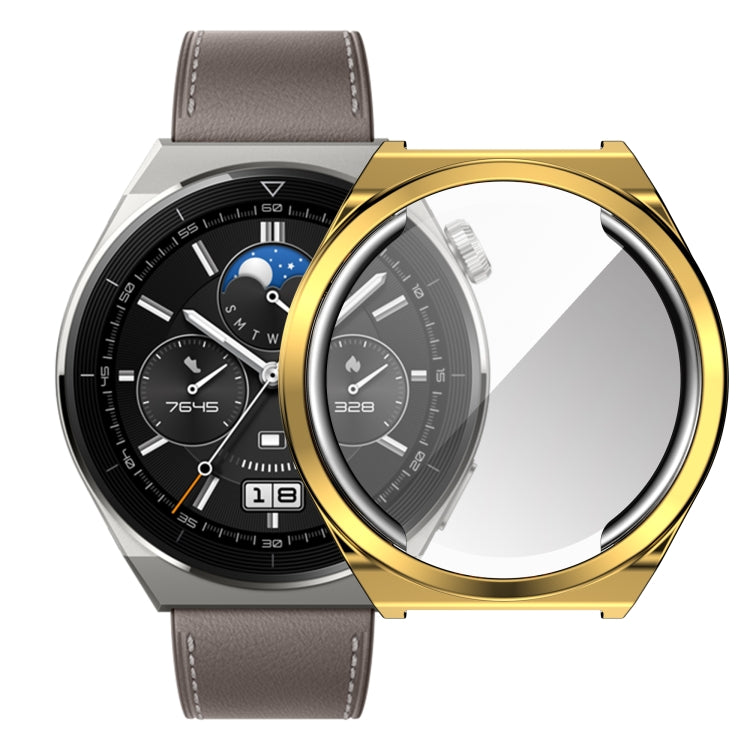 For Huawei Watch GT3 Pro 43mm Electroplating Full Coverage TPU Watch Case