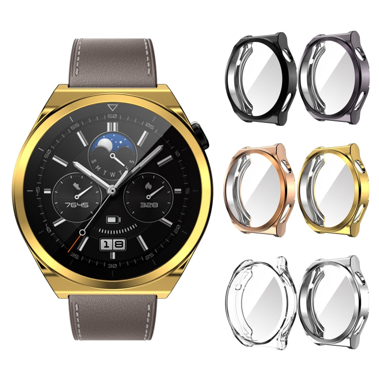 For Huawei Watch GT3 Pro 43mm Electroplating Full Coverage TPU Watch Case