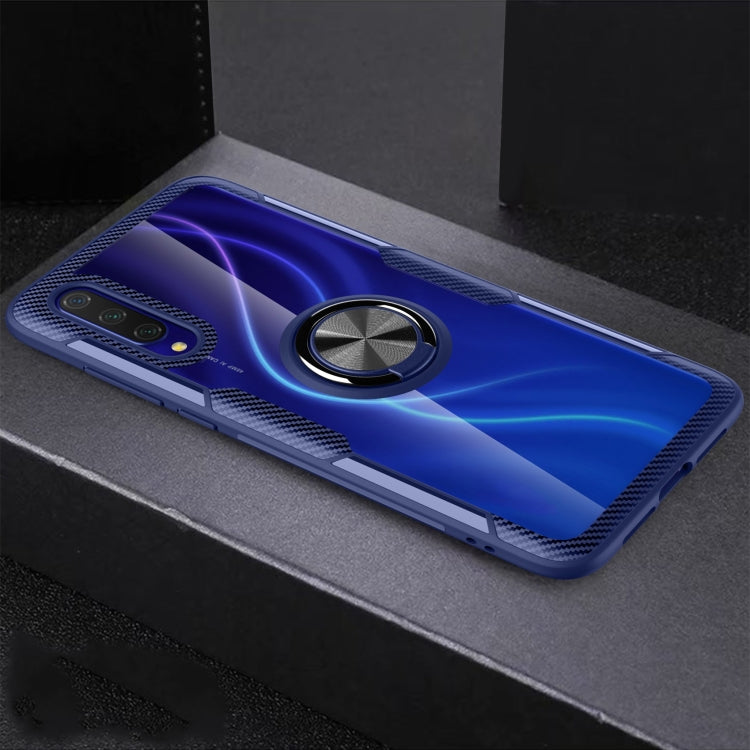 For Xiaomi CC9 Shockproof Transparent TPU + Acrylic Protective Case with Ring Holder