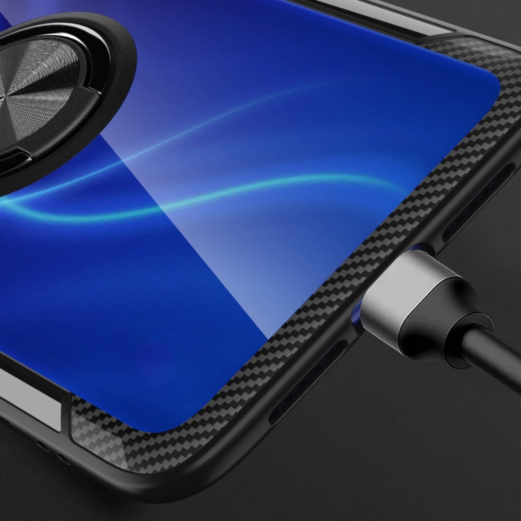 For Xiaomi CC9 Shockproof Transparent TPU + Acrylic Protective Case with Ring Holder