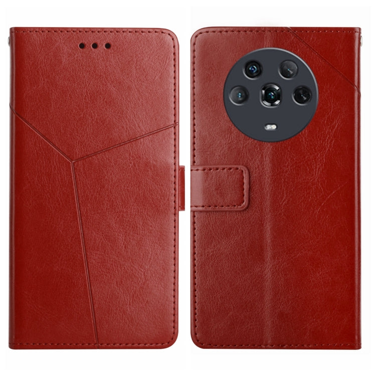 For Honor Magic4 Y Stitching Horizontal Flip Leather Phone Case