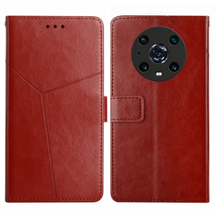 For Honor Magic4 Pro Y Stitching Horizontal Flip Leather Phone Case