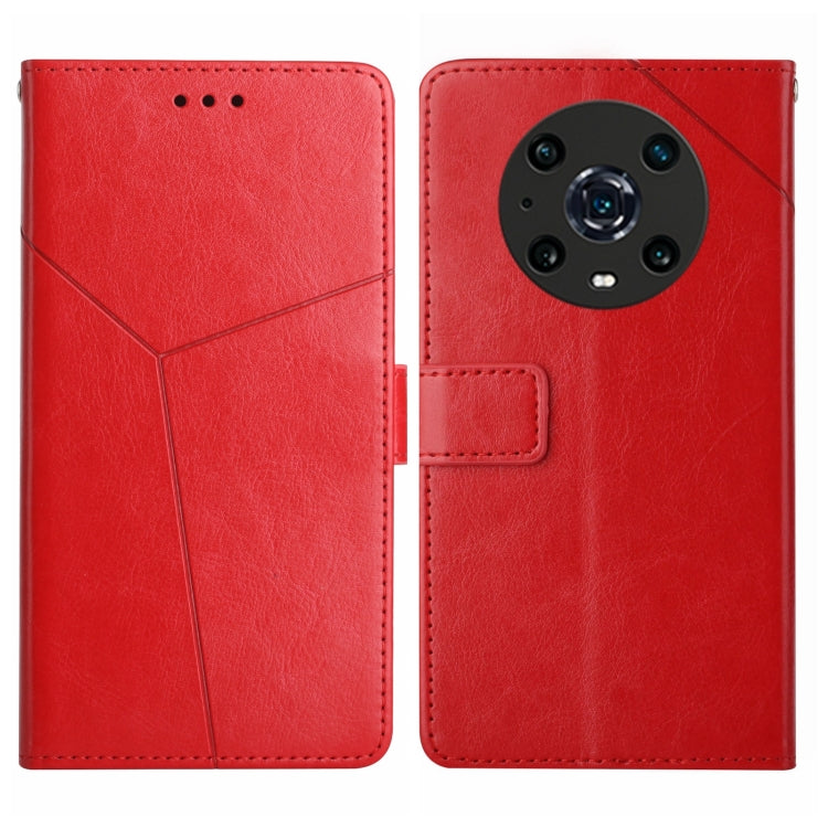 For Honor Magic4 Pro Y Stitching Horizontal Flip Leather Phone Case