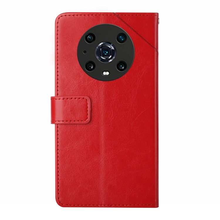 For Honor Magic4 Pro Y Stitching Horizontal Flip Leather Phone Case