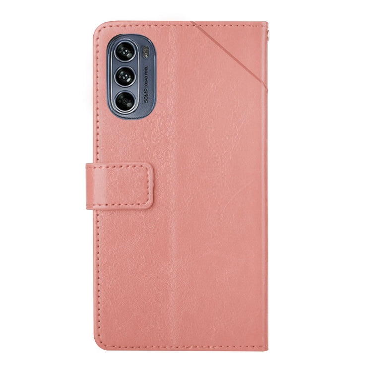 For Motorola Moto G62 5G Y Stitching Horizontal Flip Leather Phone Case