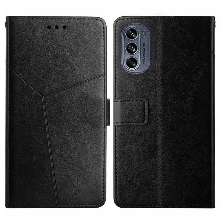 For Motorola Moto G62 5G Y Stitching Horizontal Flip Leather Phone Case