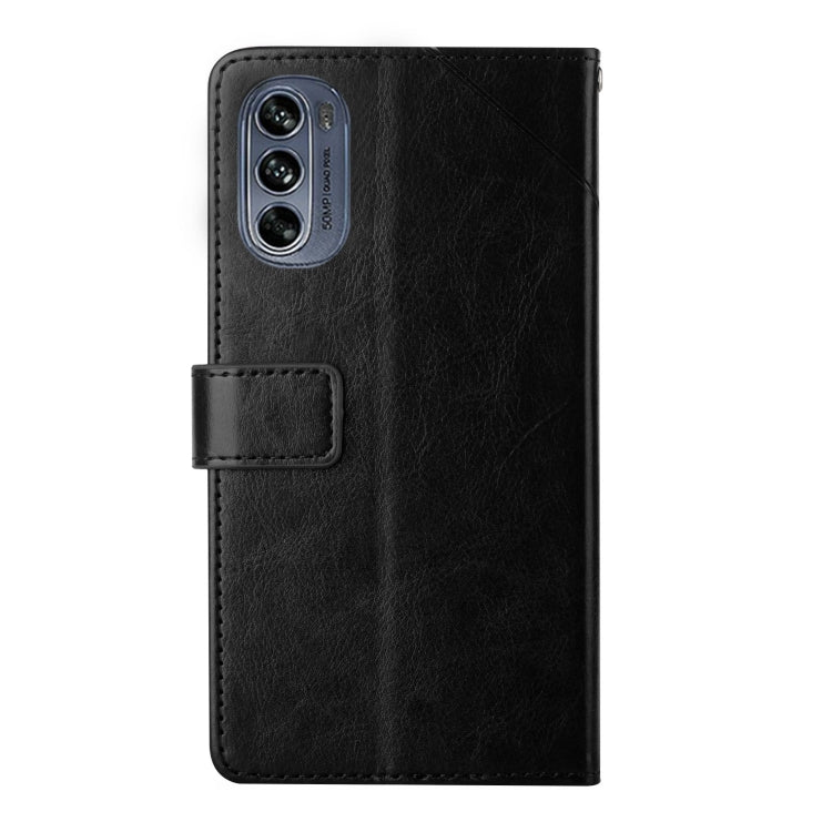 For Motorola Moto G62 5G Y Stitching Horizontal Flip Leather Phone Case