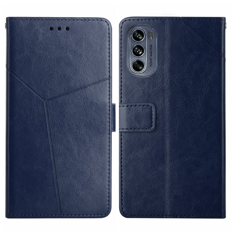 For Motorola Moto G62 5G Y Stitching Horizontal Flip Leather Phone Case