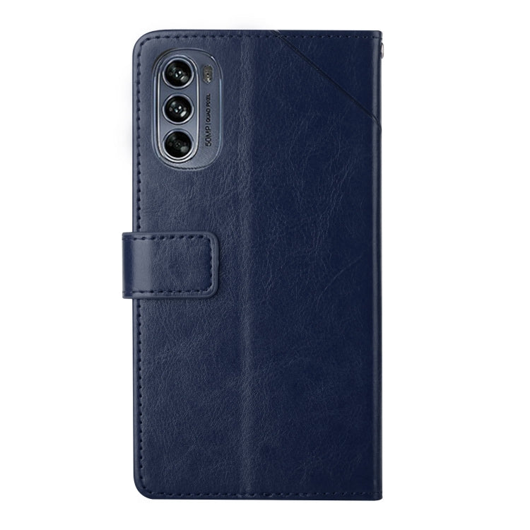 For Motorola Moto G62 5G Y Stitching Horizontal Flip Leather Phone Case