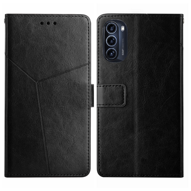 For Motorola Moto G52J 5G Y Stitching Horizontal Flip Leather Phone Case