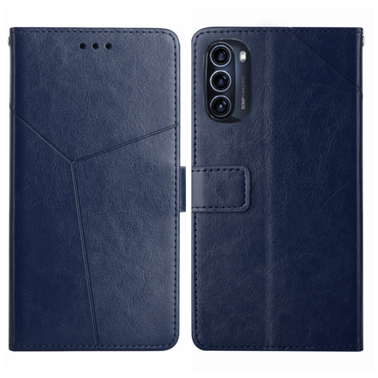 For Motorola Moto G52J 5G Y Stitching Horizontal Flip Leather Phone Case