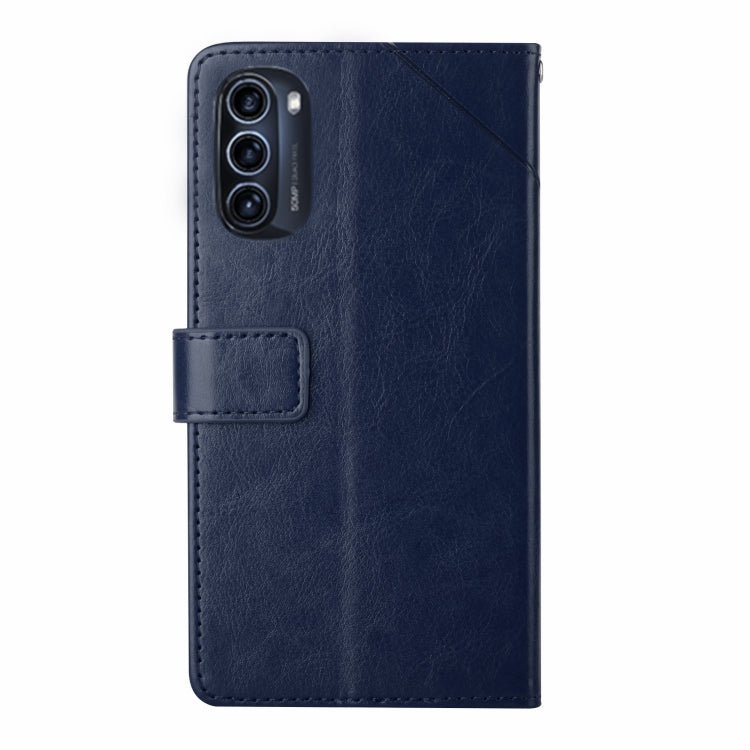 For Motorola Moto G52J 5G Y Stitching Horizontal Flip Leather Phone Case