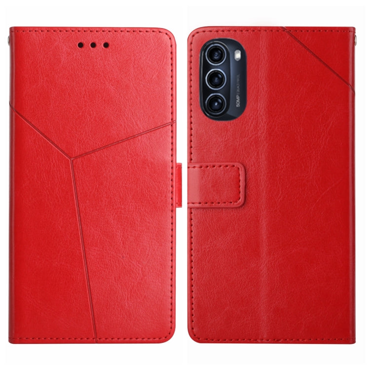 For Motorola Moto G52J 5G Y Stitching Horizontal Flip Leather Phone Case