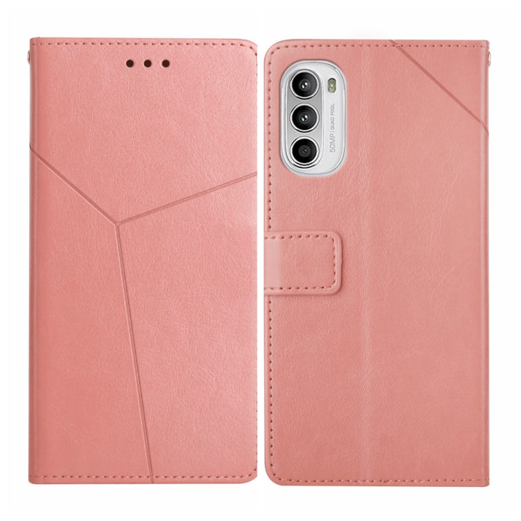 For Motorola Moto G71S Y Stitching Horizontal Flip Leather Phone Case
