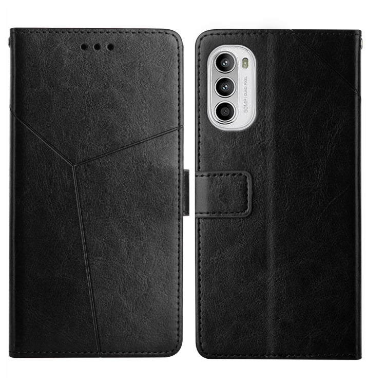 For Motorola Moto G71S Y Stitching Horizontal Flip Leather Phone Case