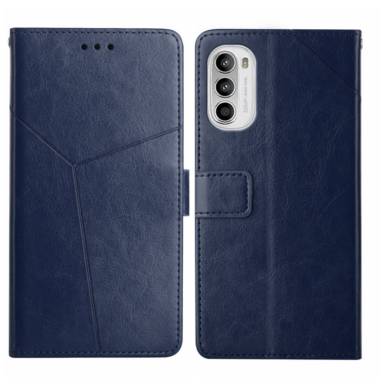 For Motorola Moto G71S Y Stitching Horizontal Flip Leather Phone Case