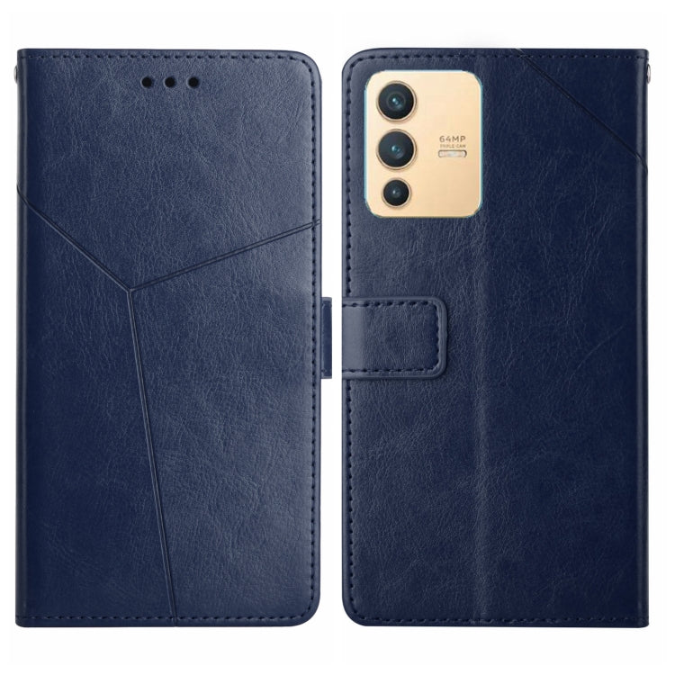For vivo V23 5G Y Stitching Horizontal Flip Leather Phone Case