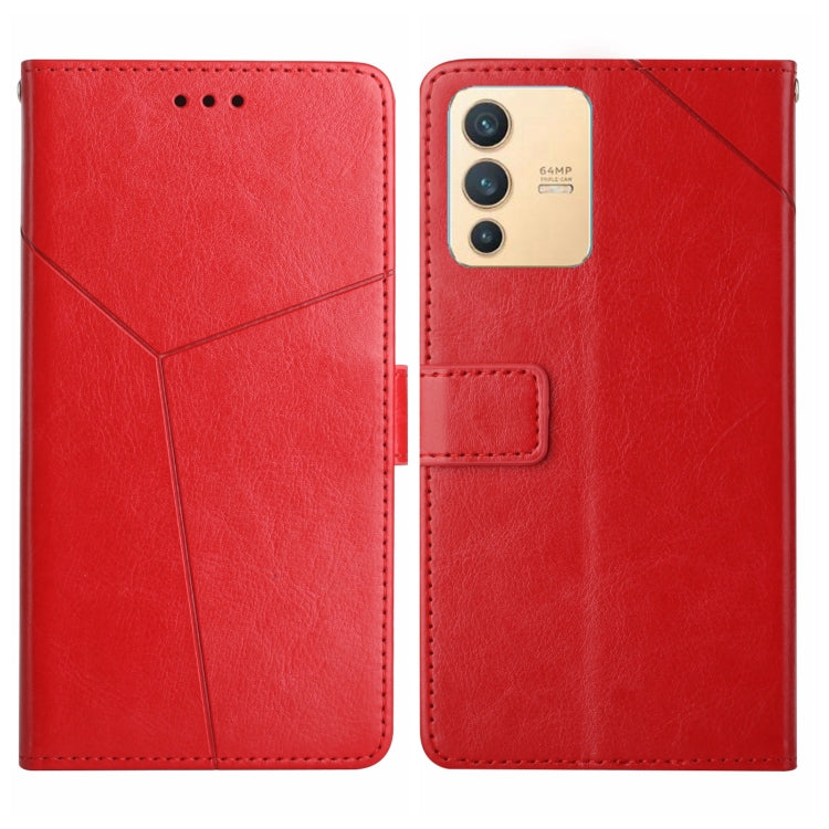 For vivo V23 5G Y Stitching Horizontal Flip Leather Phone Case