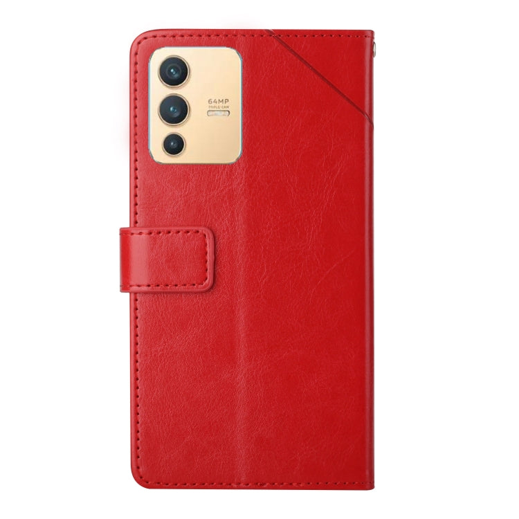 For vivo V23 5G Y Stitching Horizontal Flip Leather Phone Case