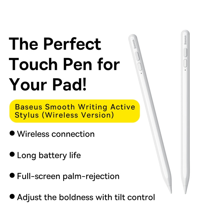 Baseus SXBC000102 Smooth Writing Active Stylus + Wireless Version(White)