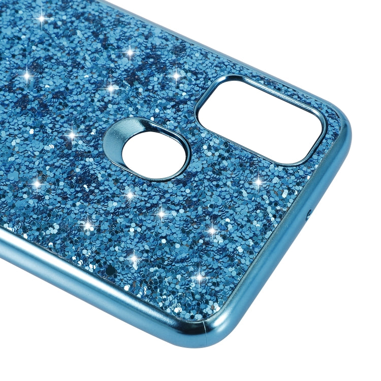 For Galaxy M30s Plating Glittery Powder Shockproof TPU Protective Case