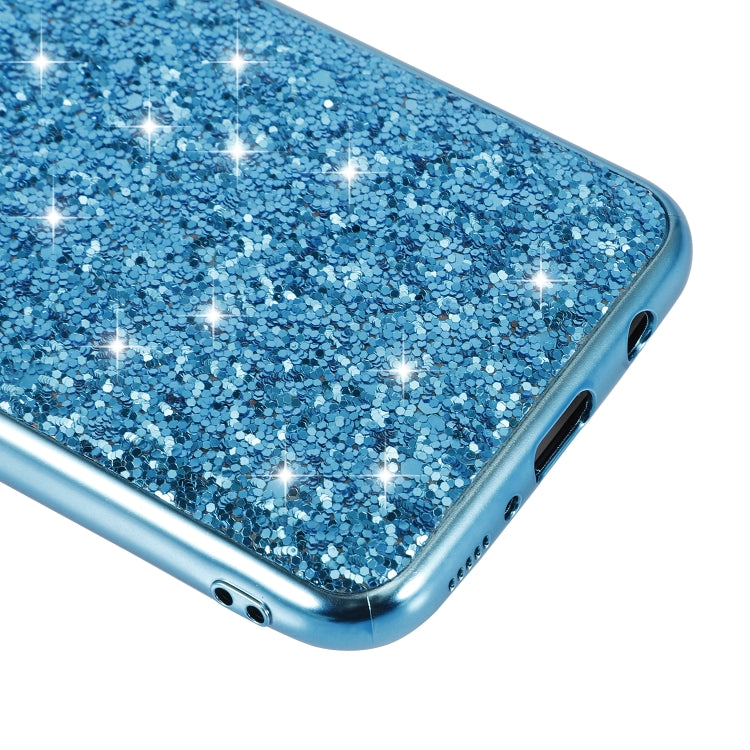For Galaxy M30s Plating Glittery Powder Shockproof TPU Protective Case