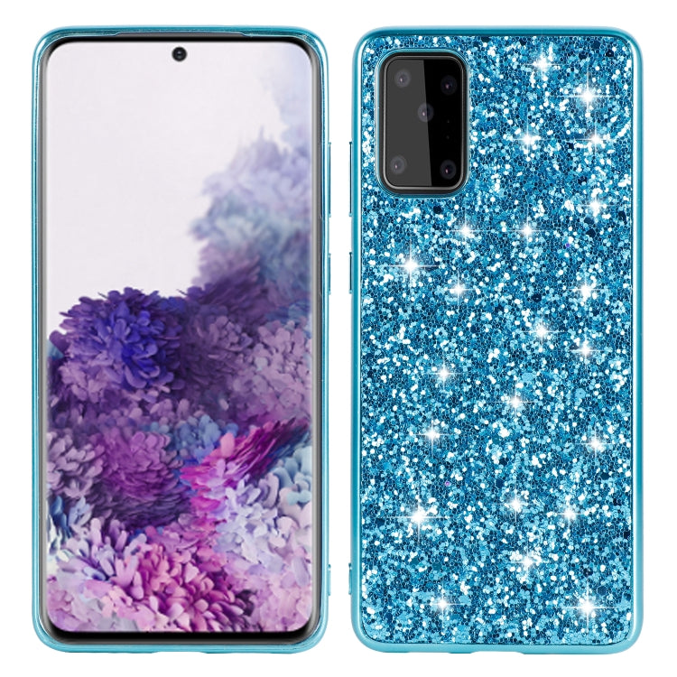 For Galaxy S20 Plating Glittery Powder Shockproof TPU Protective Case