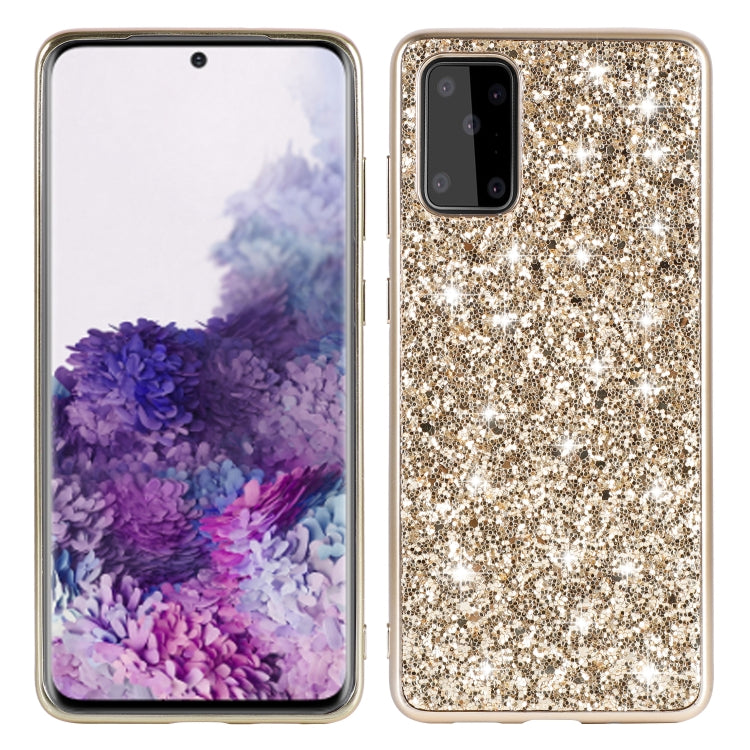 For Galaxy S20 Plating Glittery Powder Shockproof TPU Protective Case
